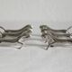 6 vintage silver-plated metal horse knife rests