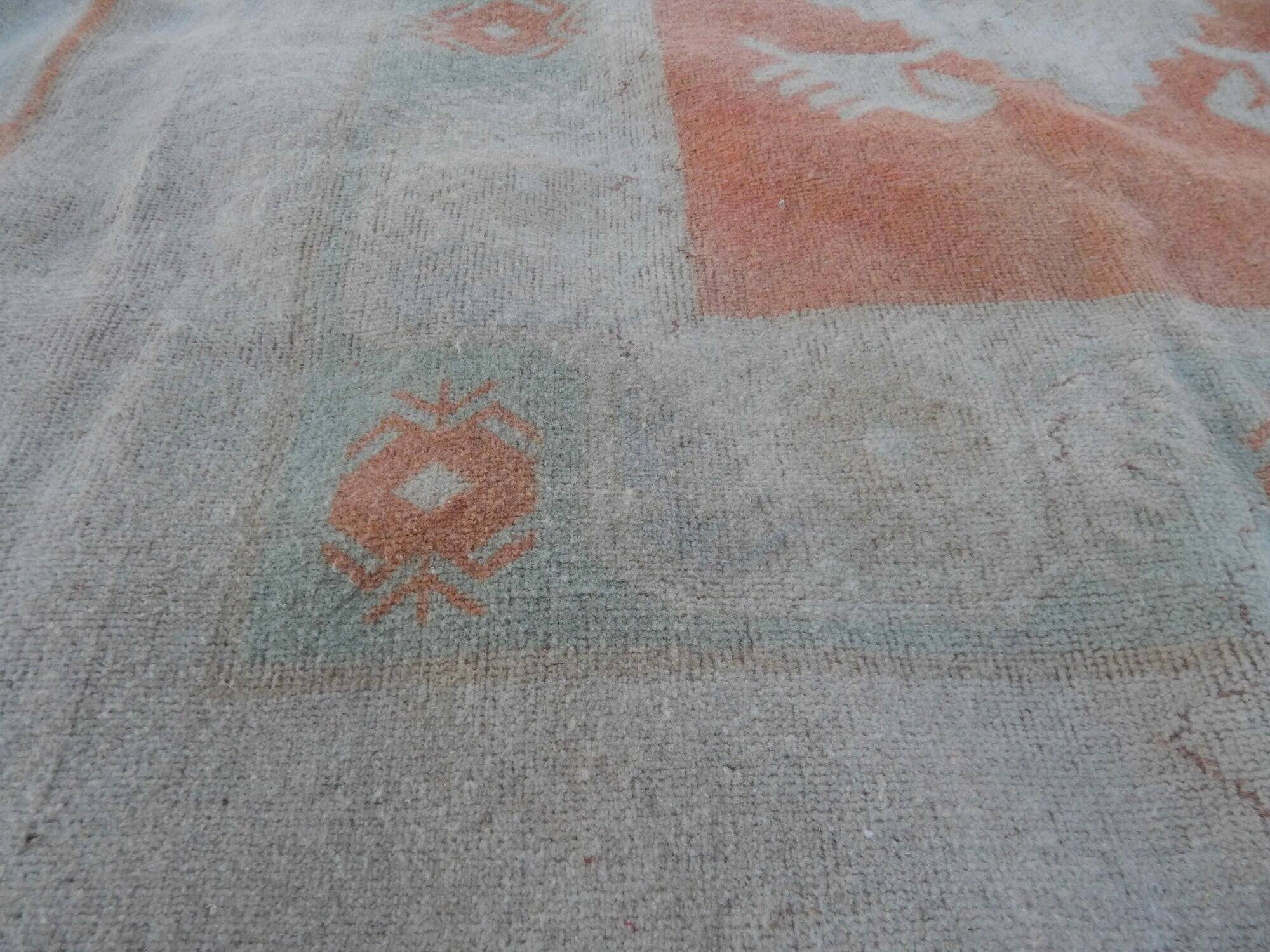 Vintage Turkish Oushak rug 195x312 cm