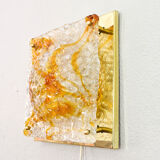 Mazzega Murano glass and brass wall lamp from the 60s