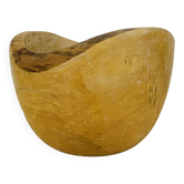 Vintage brutalist wooden cup, pocket tray
