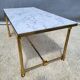 Hollywood Regency style coffee table • marble and brass