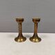 A set of brass candle holders from CAWA Denmark, 1960s.