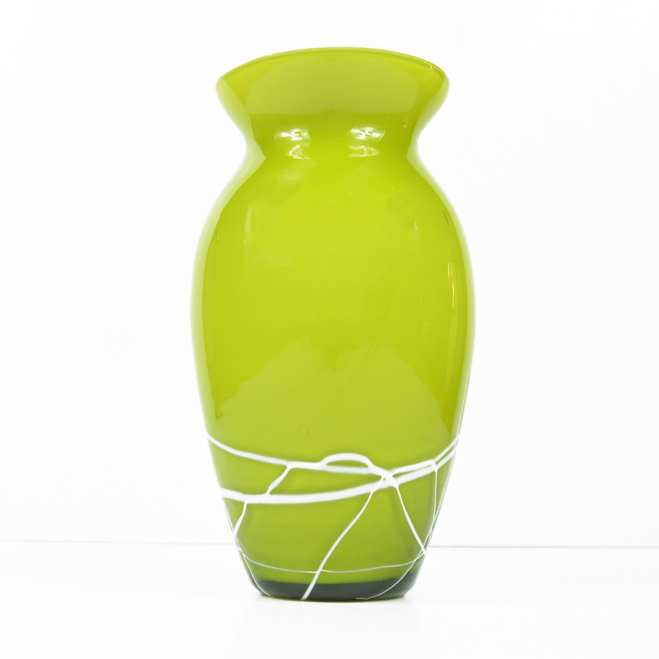 1970s modern glass vase, Farbglashutte Lauscha Thüringen, Germany