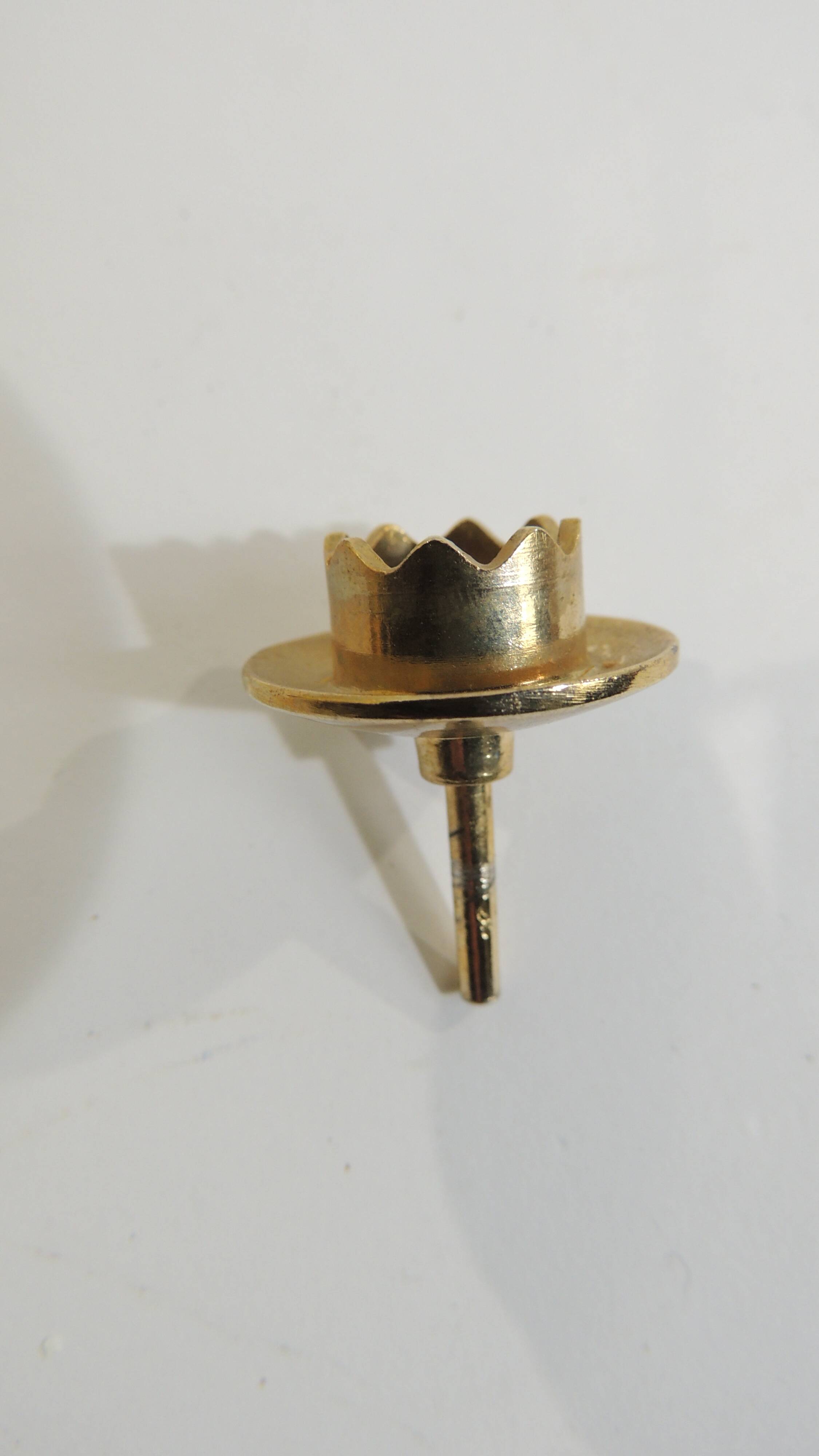 Set of 6 vintage 1970s brass figurine candle holders – Golden cherubs