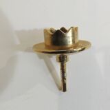 Set of 6 vintage 1970s brass figurine candle holders – Golden cherubs