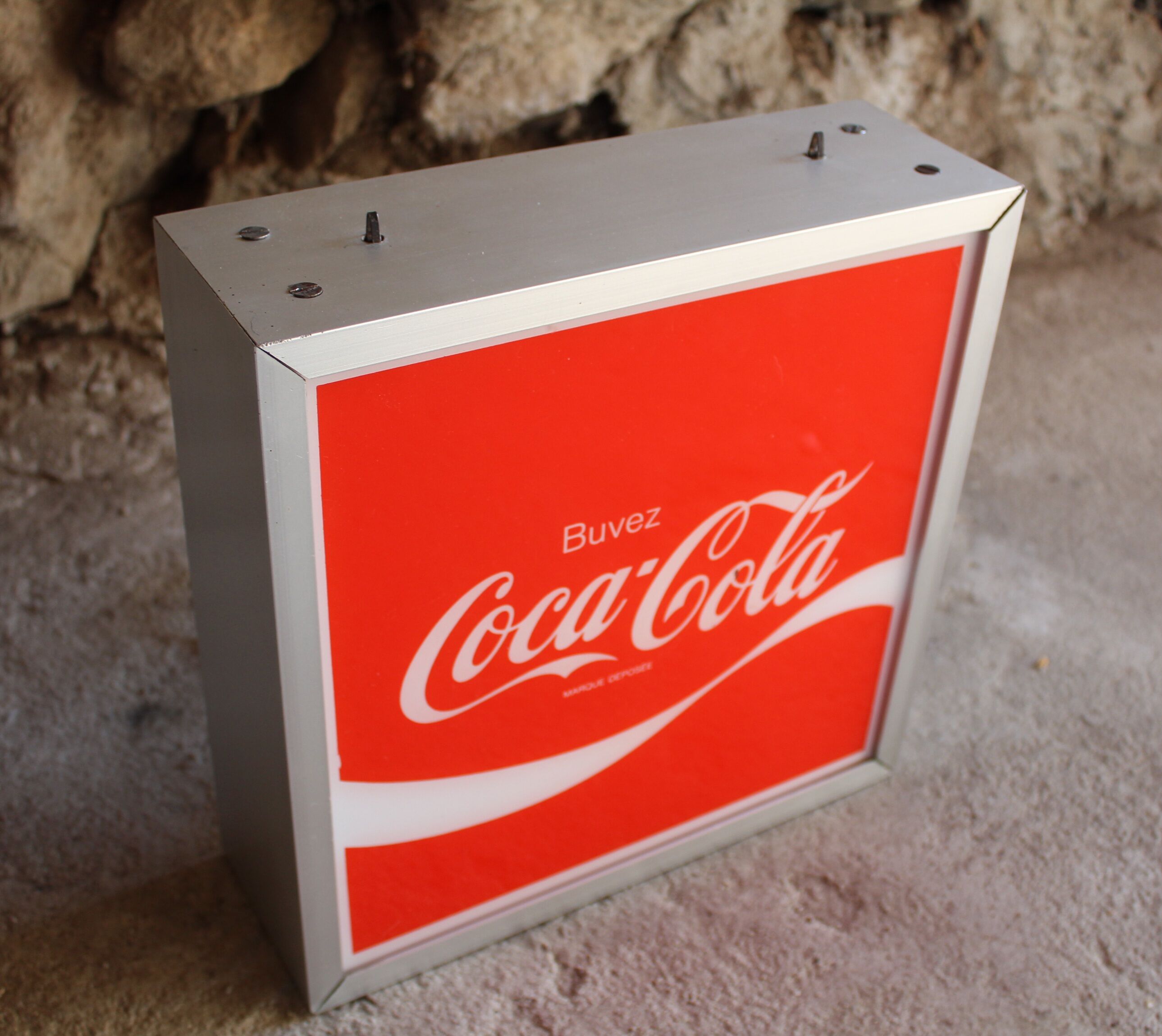 Illuminated Coca Cola bar sign
