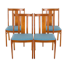 Ensemble de 4 chaises en teck danoises du milieu du siècle
