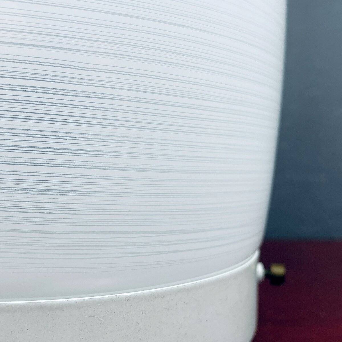 Mid-century white glass ceiling lamp, Italy, 1970s.