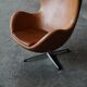 Early Egg chair with footstool by Arne Jacobsen for Fritz Hansen, Denmark 1960s