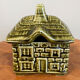 Pot Devonway en forme de maison de cottage pot de miel / sucre Majolica, vaisselle britannique fabriquée en Angleterre