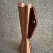 Dahlmann vase in copper, mid-century modern Scandinavian from the 50s/60s.