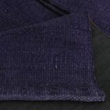 Purple Black Turkish Vintage Runner Rug, 74x346Cm