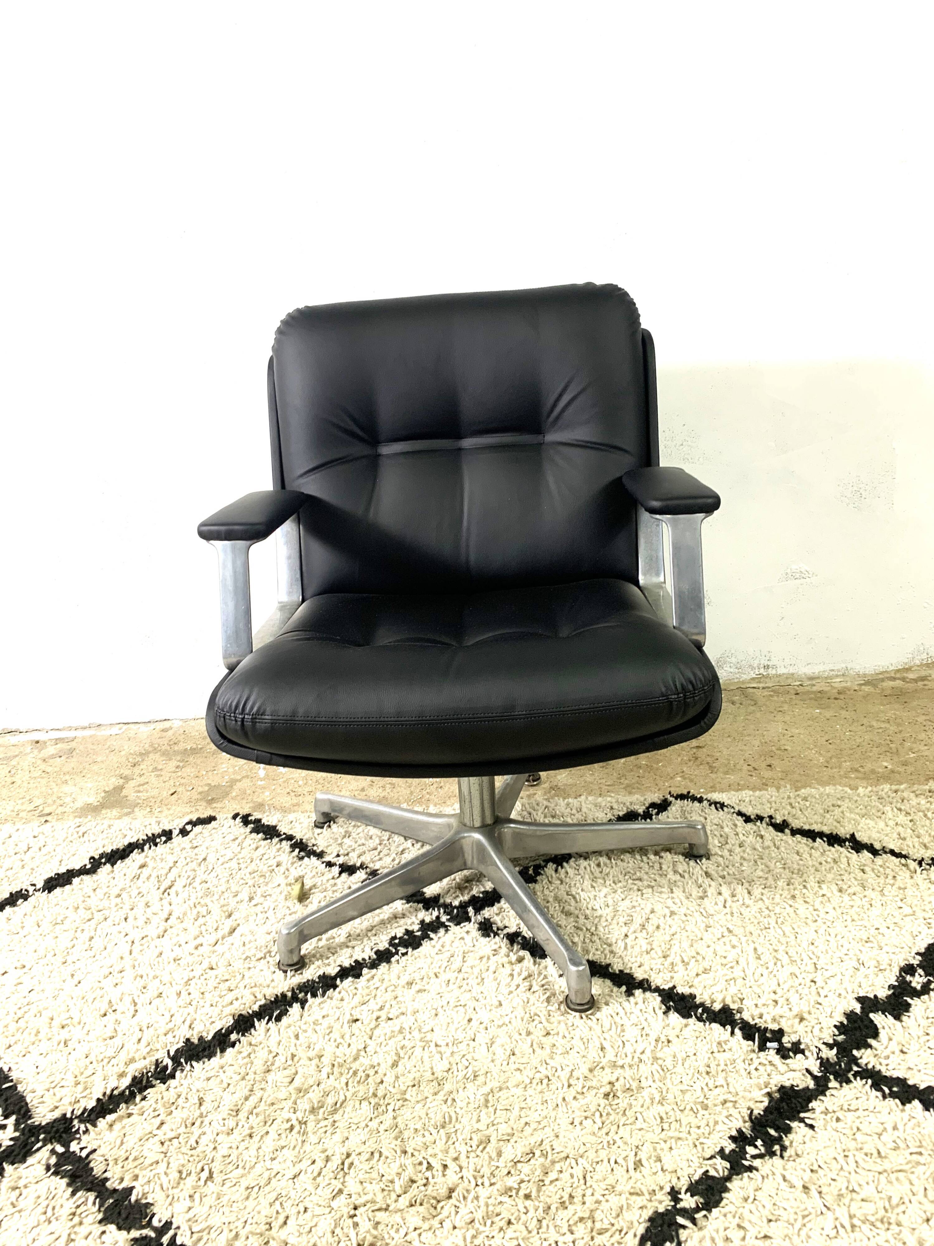 Italian Design Office Leatherette Armchair By Vaghi