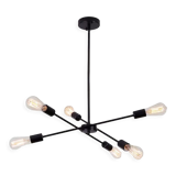 Lustre Spoutnik noir 6 lumières