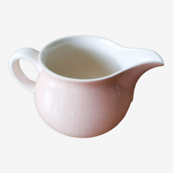 Crémier rose et blanc , Villeroy et Boch  , pot à lait , vintage français