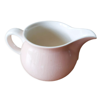 Pink and white creamer , Villeroy and Boch , milk jug , vintage French