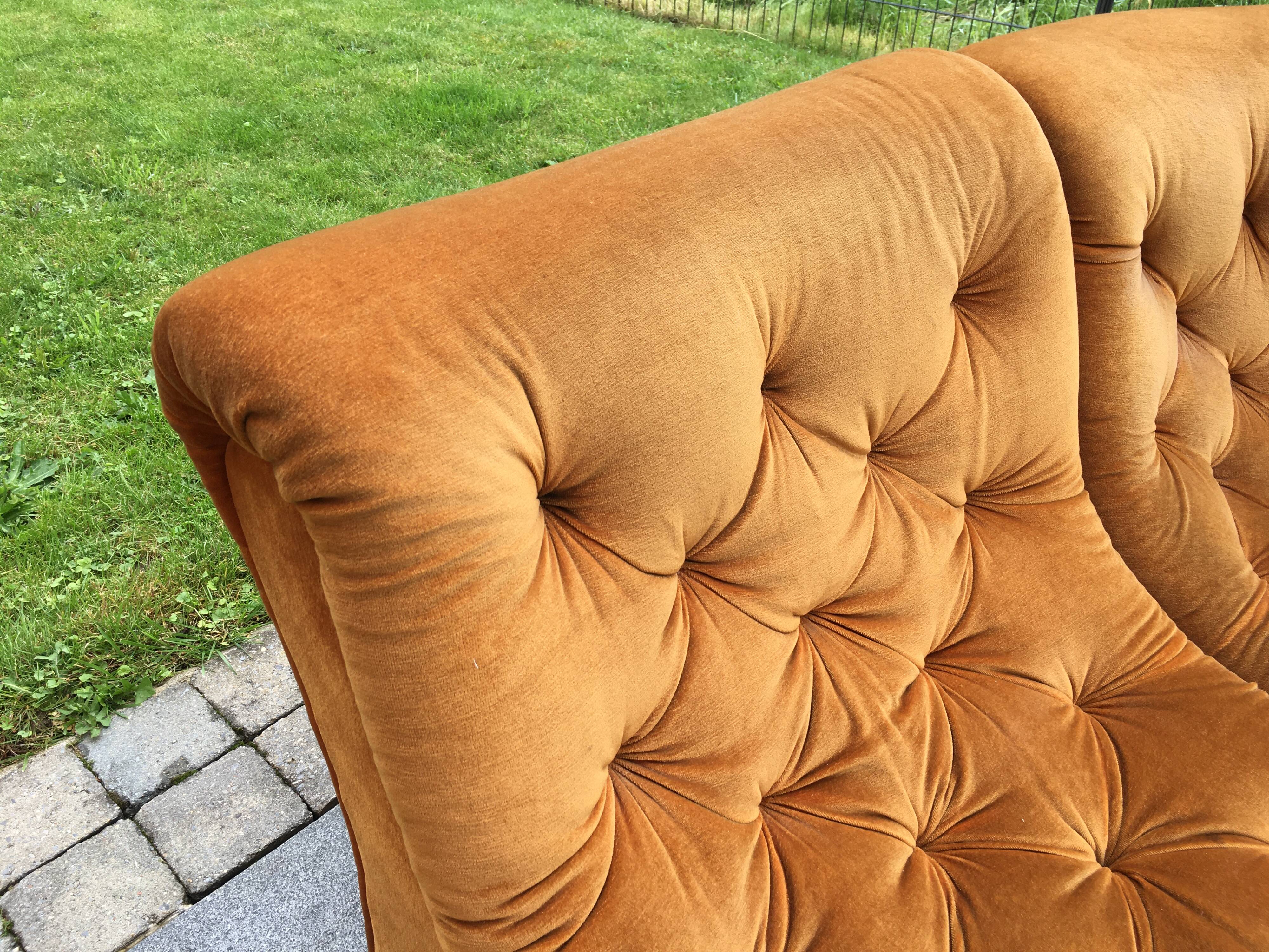 modular velvet sofa from the 70s