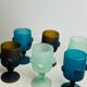 Iranian stemmed glasses in blown glass 1960