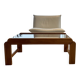 TRAVERSE - Coffee table in glass and wood