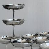12 coupelles sur pied en inox style Letang Remy