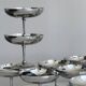 12 stainless steel footed bowls, Letang Remy style
