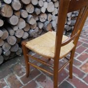 Rush seat chair in acacia