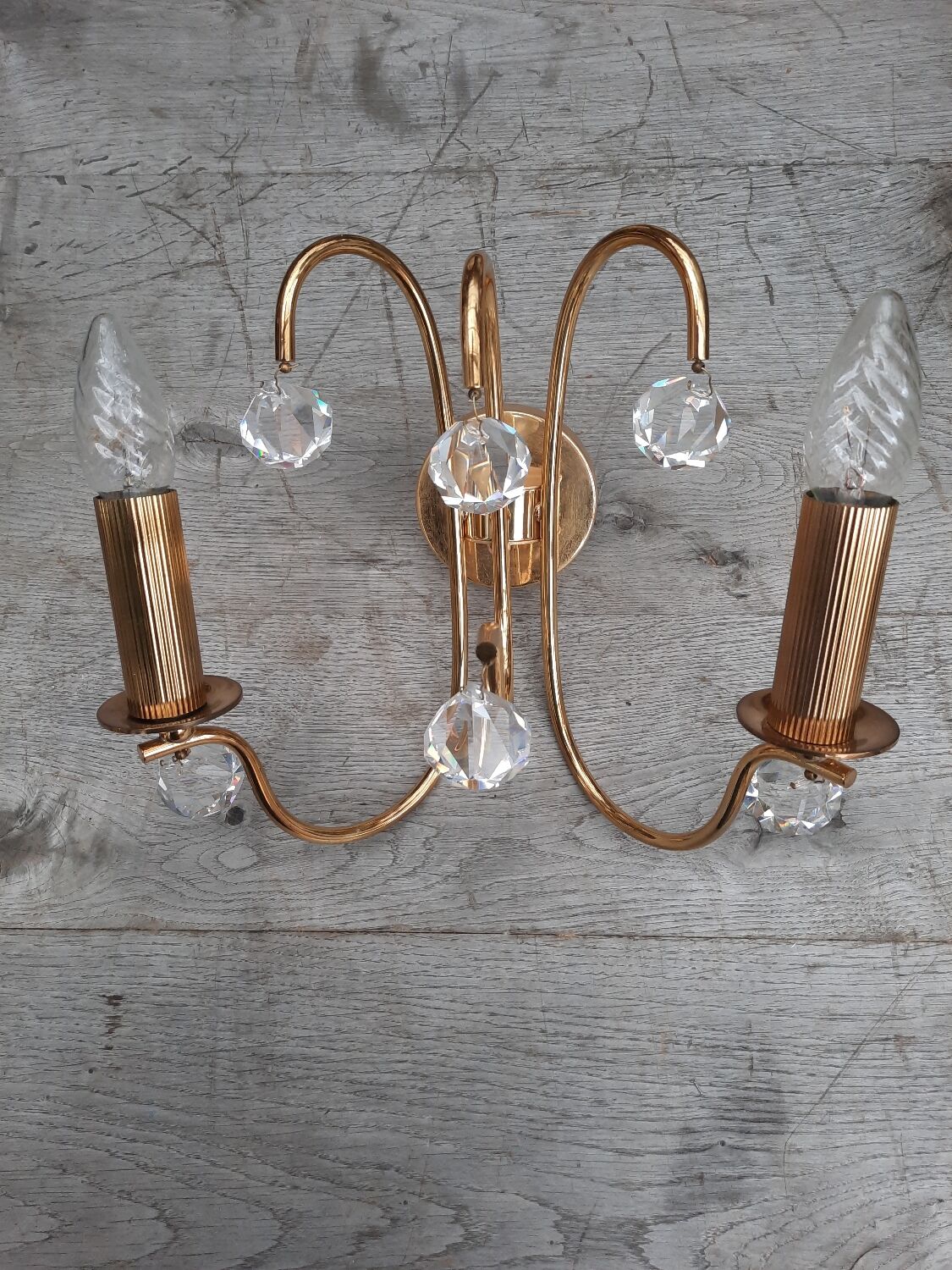 Pair of 1970's Boulanger gilt wall sconces