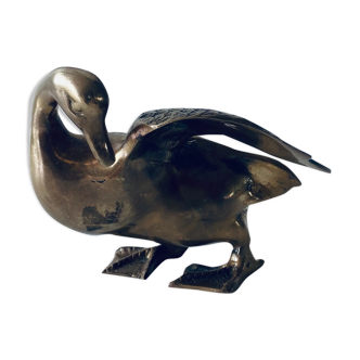 Old brass duck