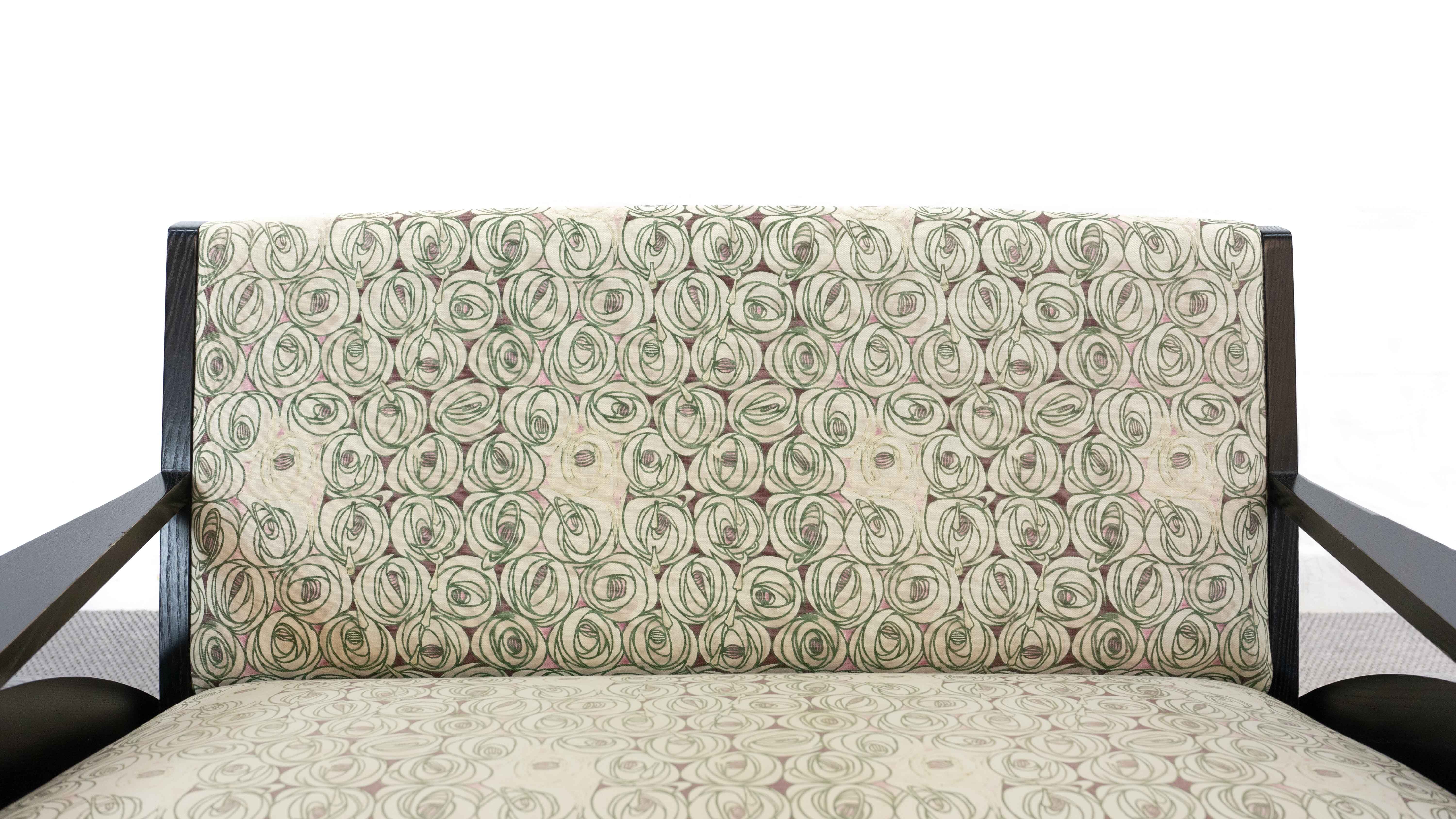 Cassina Hill House Set, Sofa and easy chair by Charles Rennie Mackintosh