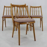 1970s Antonin Suman Beech Dining Chairs, Set of 4