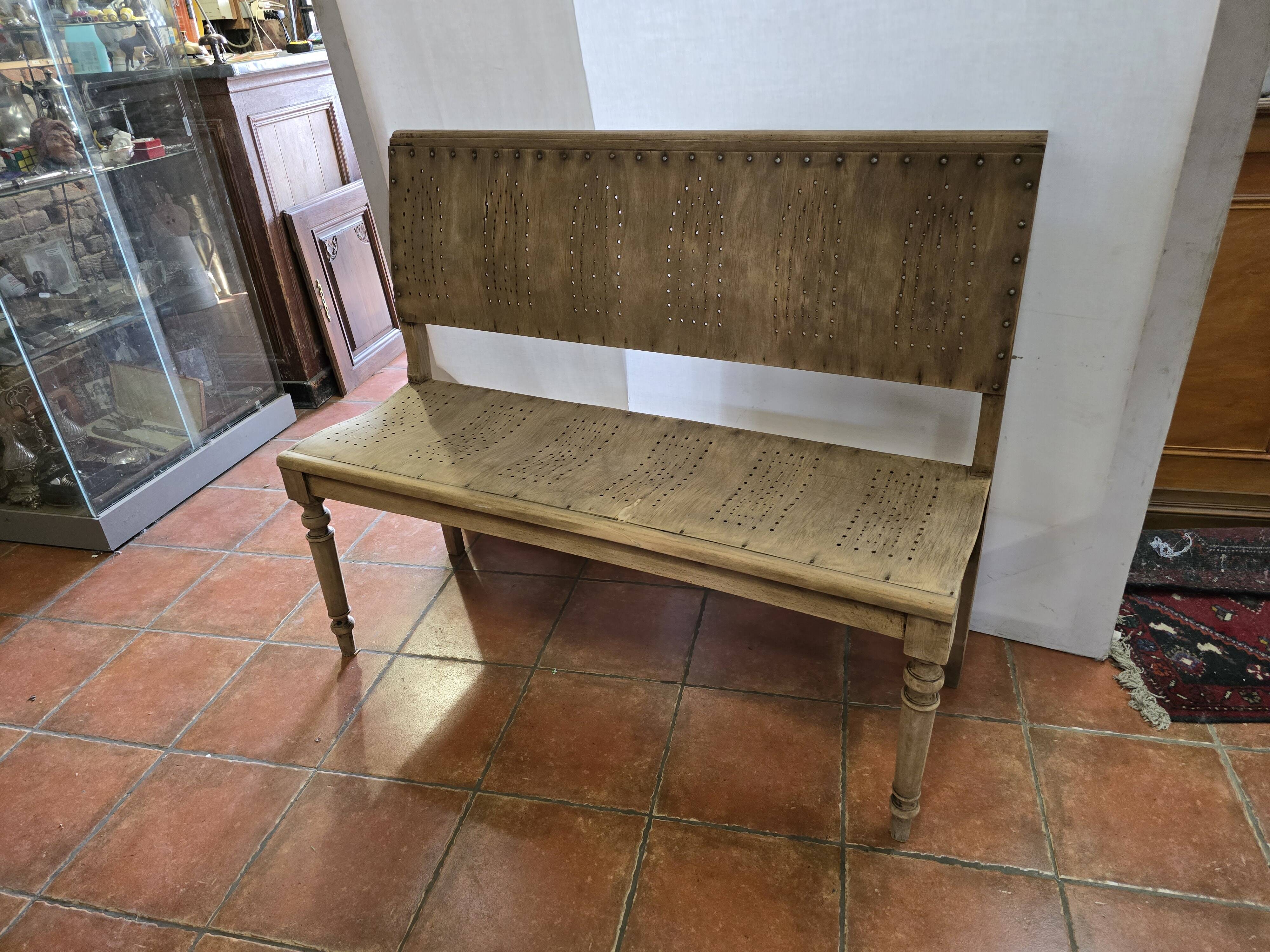 Wooden bistro bench, 120cm long