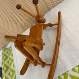 Vintage rocking wooden grasshopper chair