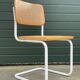 Set of 4 Cesca b32 model chairs in white by Marcel Breuer