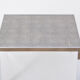 Mid-century modern steel and aluminium coffee table with graphic meander pattern