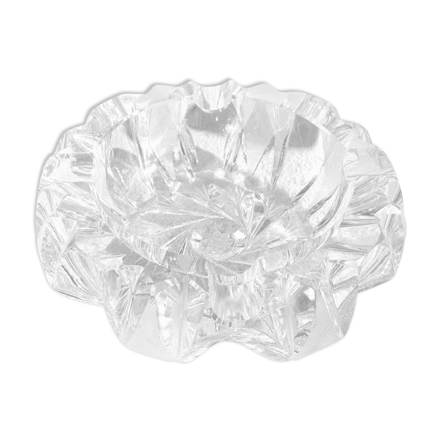 Vintage crystal ashtray
