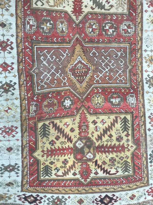 Tapis ancien Turc Kazak fait main 199x334 cm