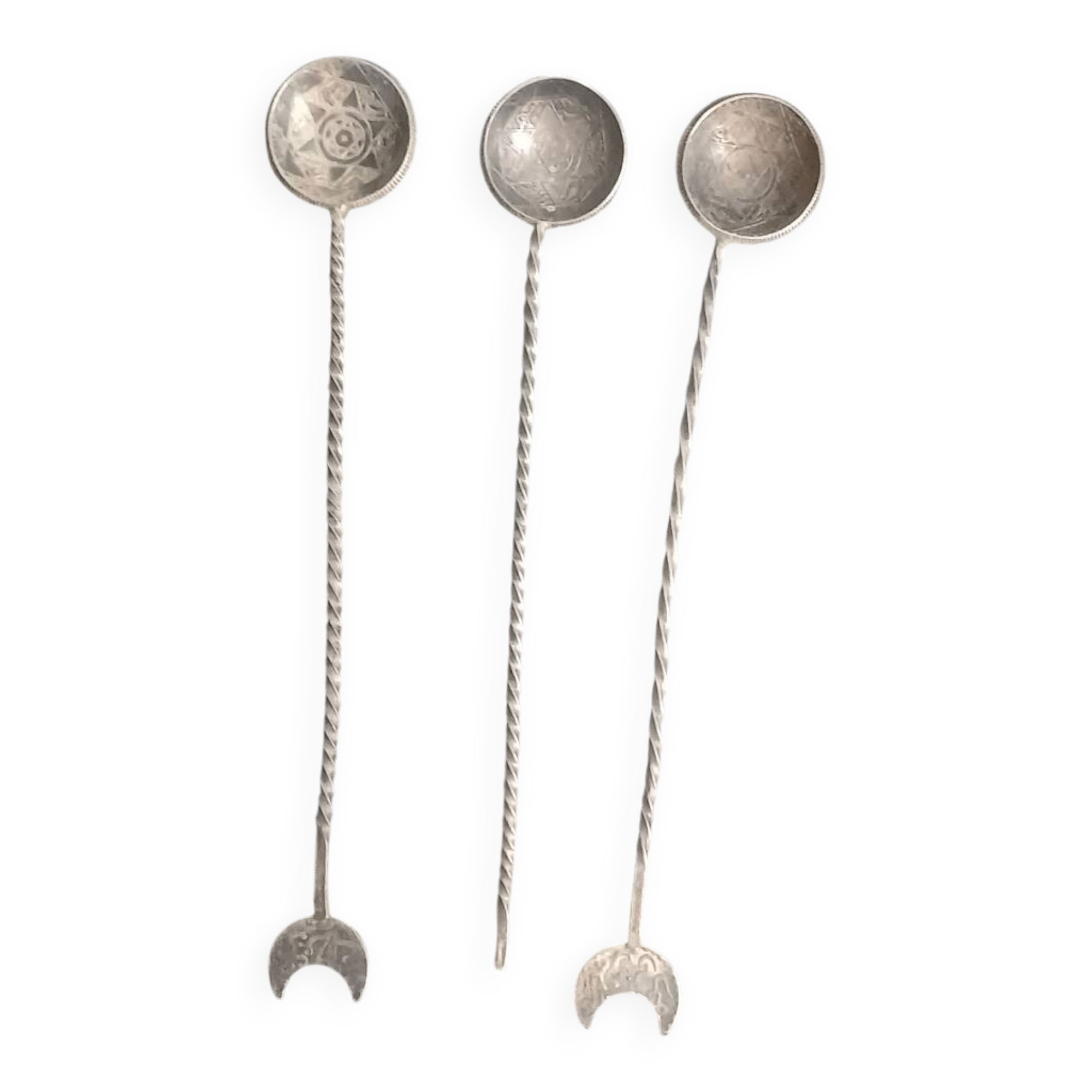 3 silver coffee spoons in Ottoman style*