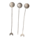 3 silver coffee spoons in Ottoman style*