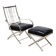 Henri Pouenat chair and "Schneider" ottoman