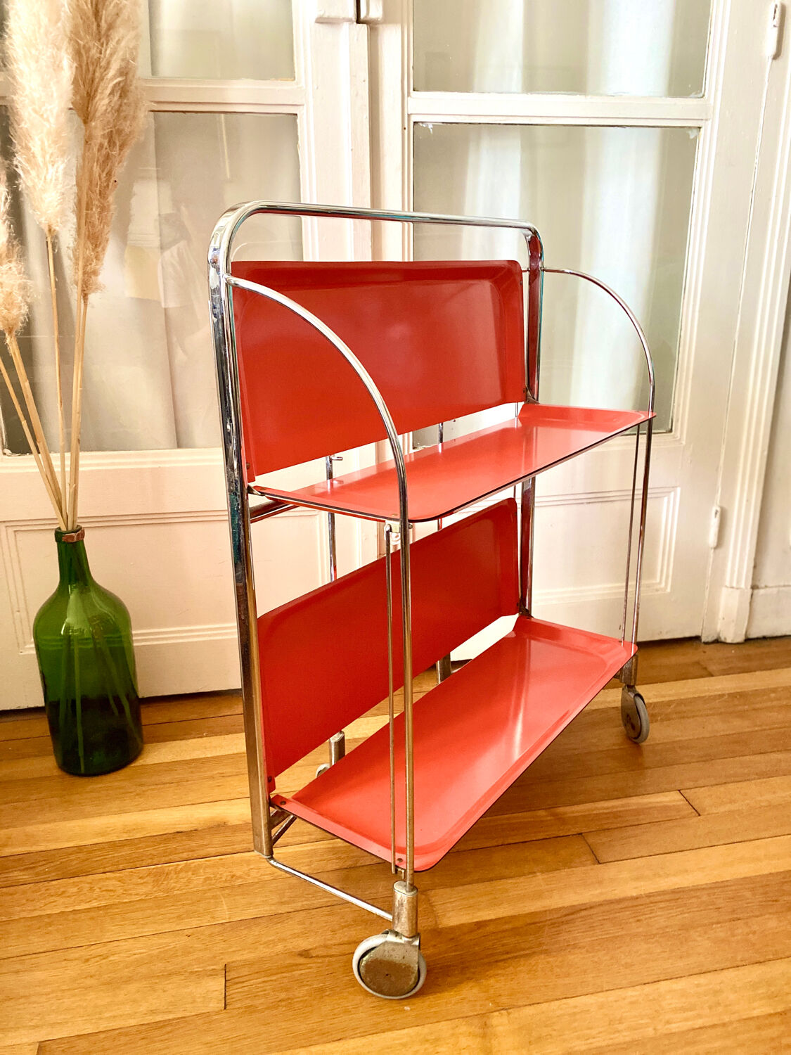 Chariot De Service 2 Plateaux 400kg - Métal Robust, Roues Maniables, Usage Professionnel