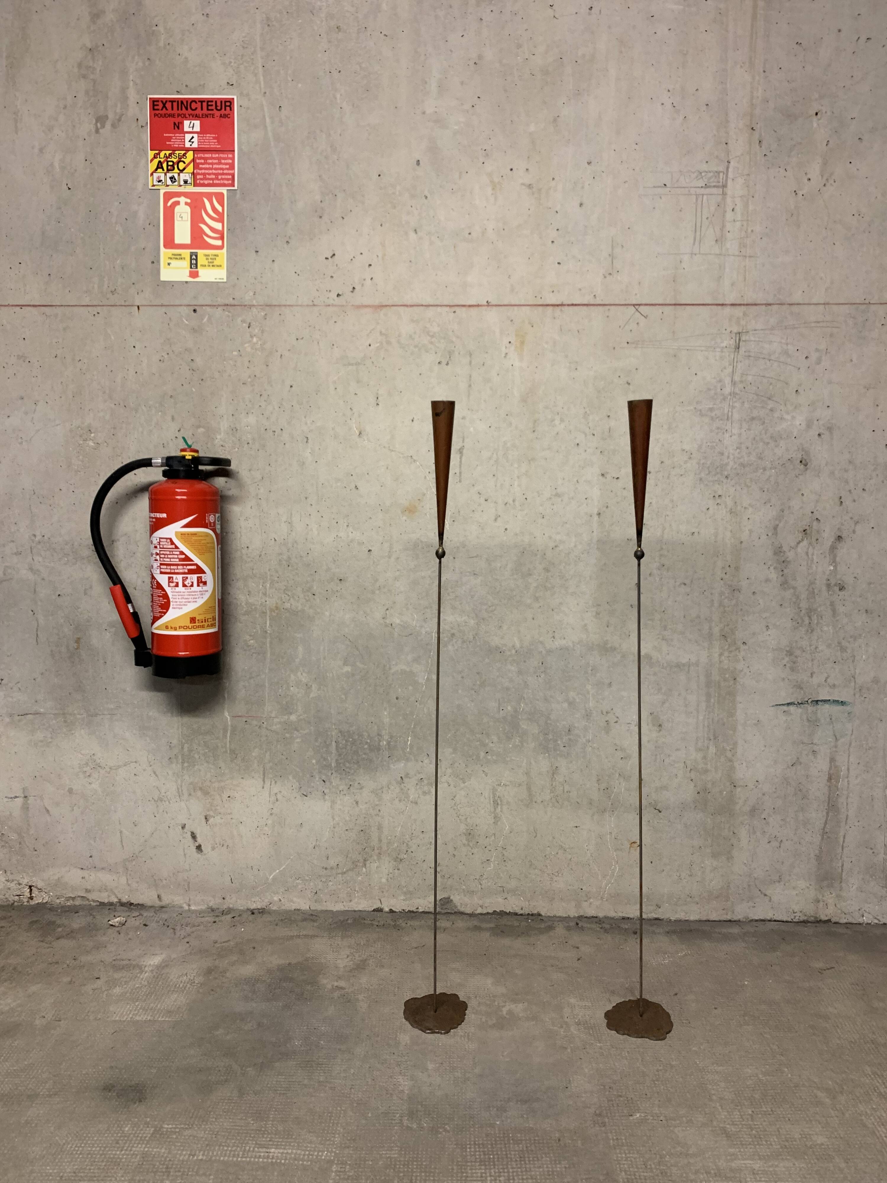 Pair of Scones Candle Holders by Pieter Spruyt, Holland