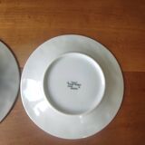 Lot de 2 assiettes porcelaine Limoges décor Riviera