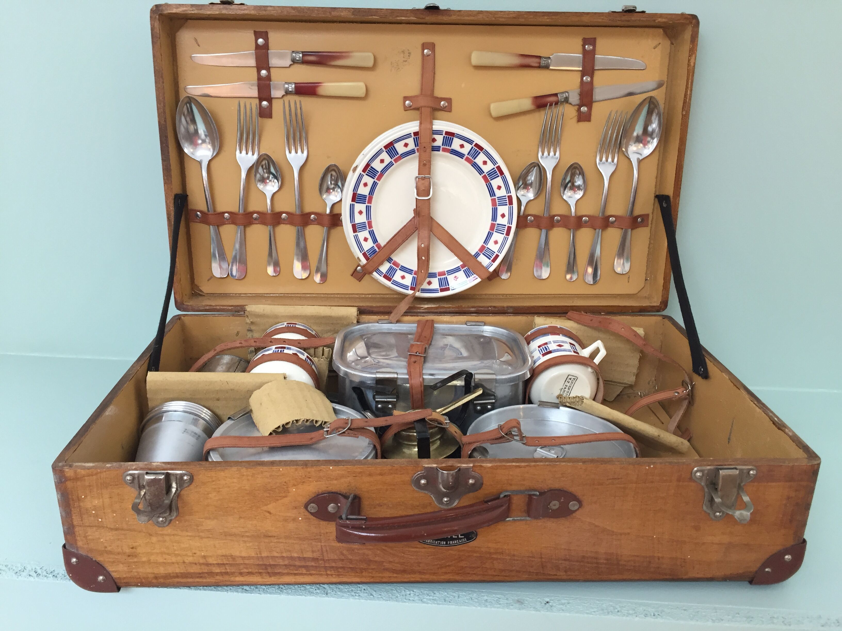 Valise pique nique vintage maison Marvel 1950