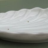 Plat en porcelaine à feu blanche - Charles Pillivuyt coquille