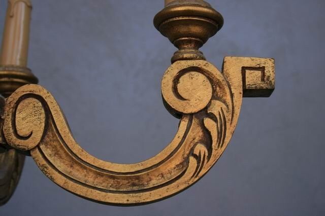 Gloss wood Golden 4 lights