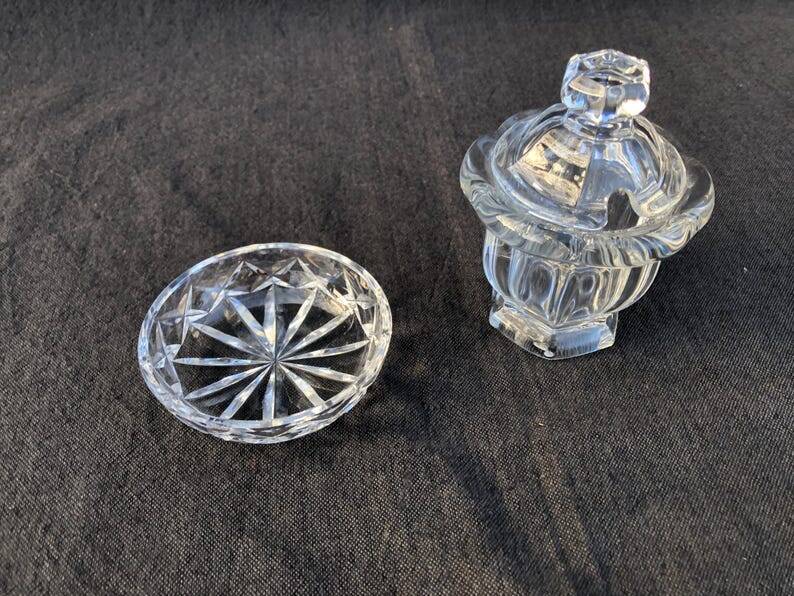 Vintage Baccarat Crystal Mustard/Jam/Honey Jar, Harcourt Missouri Model