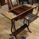 Lyre-shaped dressing table in solid Cuban mahogany from the Directoire period