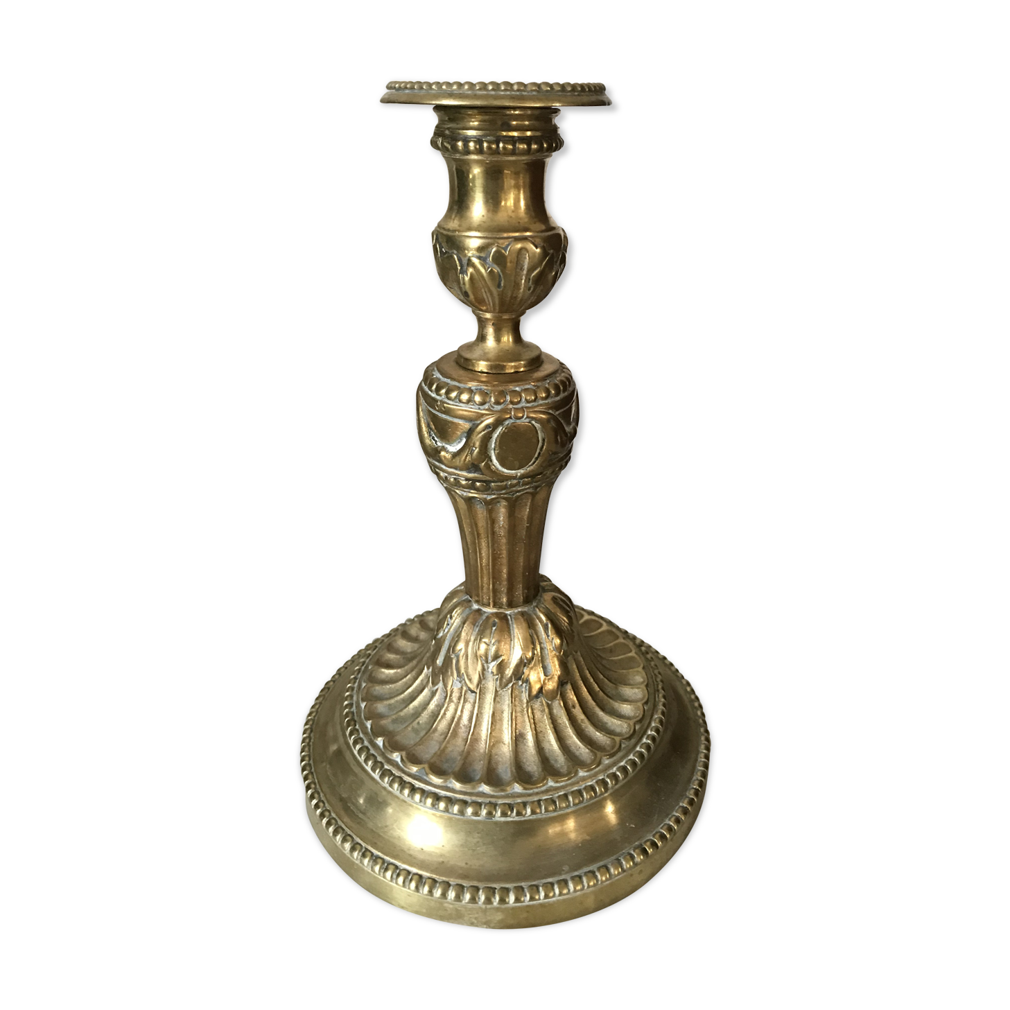 Golden bronze candlestick