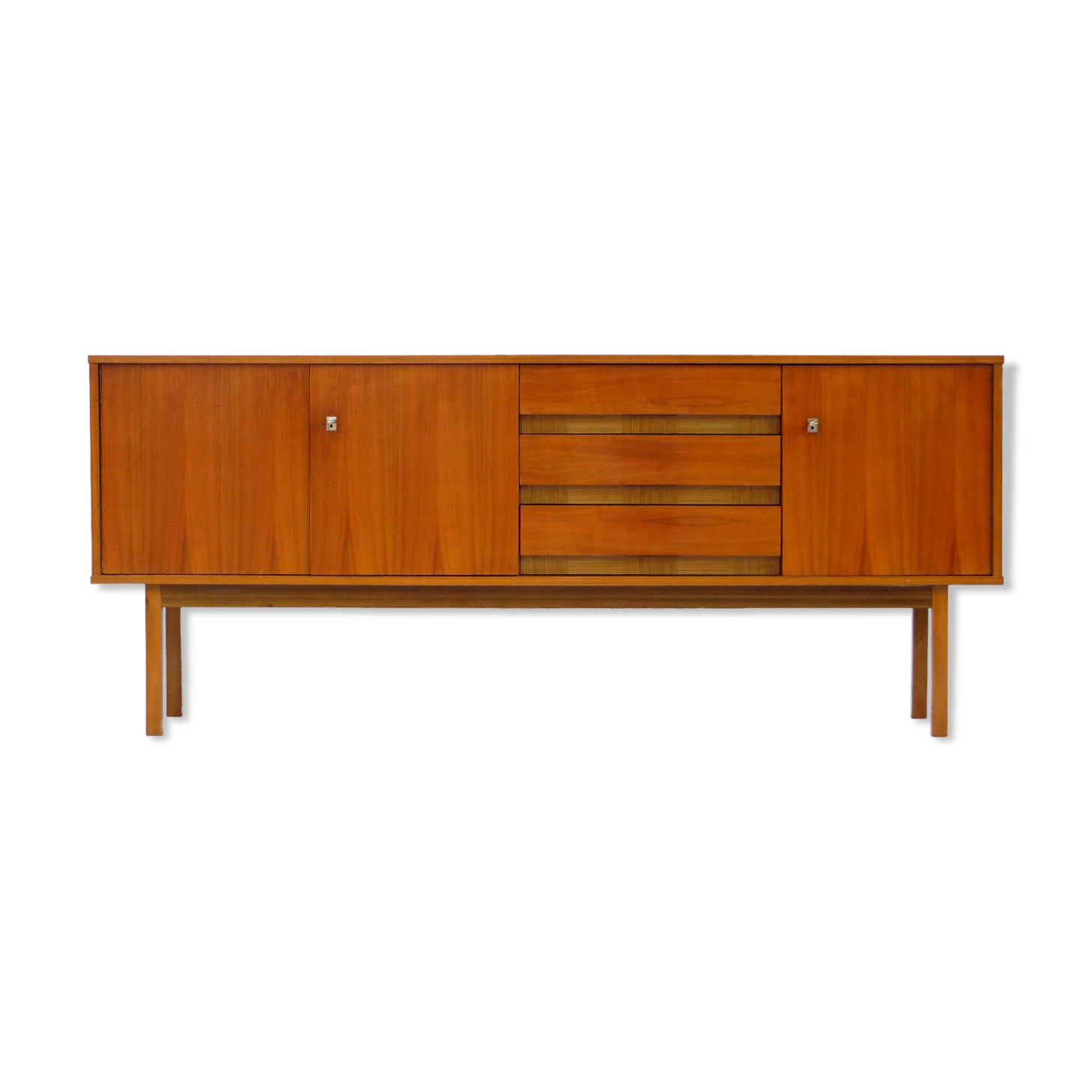 Vintage mid century modern minimalist sideboard in walnut, 1960s