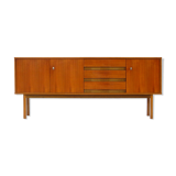 Vintage mid century modern minimalist sideboard in walnut, 1960s